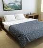 Blue 100% Cotton 150 AC Room Double Bed Comforter