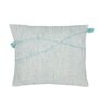 Blue 100% Cotton Solid 16x16 inches Cushion Covers (Set of 2)