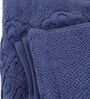 Blue Patterned 550 GSM Cotton Towel Sets (Set of 4)