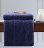 Blue 100% Cotton Solid 550 GSM Bath Towel
