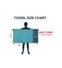 Blue 100% Cotton Patterned 650 GSM 3 Pcs Bath Towels
