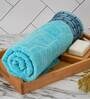Blue 100% Cotton Patterned 650 GSM Bath Towel