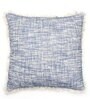 Blue 100% Cotton Textured 18x18 inches Cushion Covers (Set of 2)