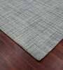 Grey Geometric 100% Wool 5 ft x 8 ft Hand Tufted Carpet