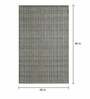 Grey Geometric 100% Wool 5 ft x 8 ft Hand Tufted Carpet