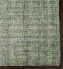 Green 100% Wool Solid 8 ft x 10 ft Hand Tufted Carpet