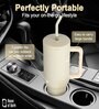 Blue 1200ml Stainless Steel Double Insulated Leak Proof Coffee Tumbler with Lid & Straw