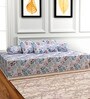 Blue 144 TC Cotton 6 Piece Diwan Set