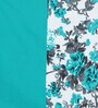 Blue 200 TC Floral Print Cotton Single Bed Sheet with 1 Pillow Cover
