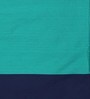 Blue 240 TC Stripes Print Cotton Single Bed Sheet with 1 Pillow Cover