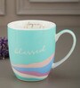 Colton 350ml Blue Bone China Coffee Mug