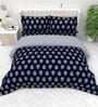 Blue 4-Piece Combo Of Double Bed Cold Weather Comforter & Bedsheet Set