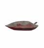 Exotic Glazed Leaf Maroon & Black Ceramic (Set of 2) Appetizer Platter