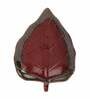 Exotic Glazed Leaf Maroon & Black Ceramic (Set of 2) Appetizer Platter