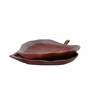 Exotic Glazed Leaf Maroon & Black Ceramic (Set of 2) Appetizer Platter