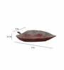 Exotic Glazed Leaf Maroon & Black Ceramic (Set of 2) Appetizer Platter