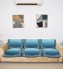 Blue 5 Seater Floral 10Pcs Sofa Covers