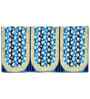 Blue 5 Seater Polka Dot 10Pcs Sofa Covers