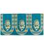 Blue 5 Seater Floral 10Pcs Sofa Covers
