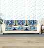 Blue 5 Seater Polka Dot 10Pcs Sofa Covers