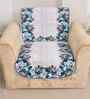 Blue 5 Seater Floral 10Pcs Sofa Covers