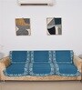 Blue 5 Seater Floral 10Pcs Sofa Covers