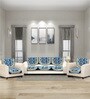 Blue 5 Seater Polka Dot 10Pcs Sofa Covers
