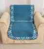 Blue 5 Seater Floral 10Pcs Sofa Covers