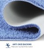 Blue Absorbent and Quick-Dry Polyester Bath Mats 38x58 cm
