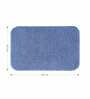 Blue Absorbent and Quick-Dry Polyester Bath Mats 40x60 cm