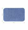 Blue Absorbent and Quick-Dry Polyester Bath Mats 50x70 cm