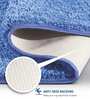 Blue Absorbent and Quick-Dry Polyester Bath Mats 50x70 cm