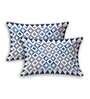 Blue Abstract 108 TC Cotton King Sized Bed Sheets with 2 Pillow Covers