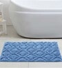 Blue Abstract 100 % Cotton 27.5x19.6 Inches AntiSkid Bath Mat