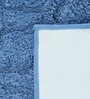Blue Abstract 100 % Cotton 27.5x19.6 Inches AntiSkid Bath Mat