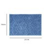 Blue Abstract 100 % Cotton 27.5x19.6 Inches AntiSkid Bath Mat