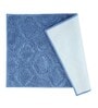 Blue Abstract 100 % Cotton 27.5x19.6 Inches AntiSkid Bath Mat