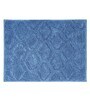 Blue Abstract 100 % Cotton 27.5x19.6 Inches AntiSkid Bath Mat