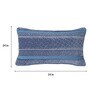 Blue Striped Cotton 14 x 24 Inches Cushion Cover