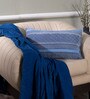 Blue Striped Cotton 14 x 24 Inches Cushion Cover