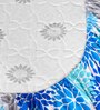 Blue Floral 144 TC Cotton Fitted Double Bedsheet with 2 Pillow Covers