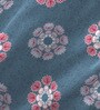 Blue Floral 144 TC Cotton Single Bed Sized Bed Sheets With 1 Pillow Cover