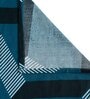 Blue Abstract 144 TC Microfiber Double King Sized Bedsheet With 2 Pillow Covers