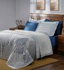 Blue Abstract 145 TC Cotton Duvet Cover With 2 Pillow Case