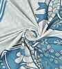 Blue Abstract 180 TC Cotton  King Sized Bedsheet with 2 Pillow Covers
