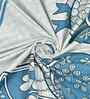 Blue Abstract 180 TC Cotton  King Sized Bedsheet with 2 Pillow Covers