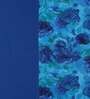 Blue Floral 200 TC Cotton 1 Double King Size Bedsheet with 2 Pillow Covers
