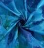 Blue Floral 200 TC Cotton 1 Double King Size Bedsheet with 2 Pillow Covers