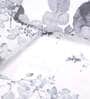 Blue Floral 200 TC Microfiber King Bedsheet with 2 Pillow Covers