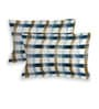 Blue Abstract 210 TC Cotton King Sized Double Bedsheet with 2 Pillow Covers